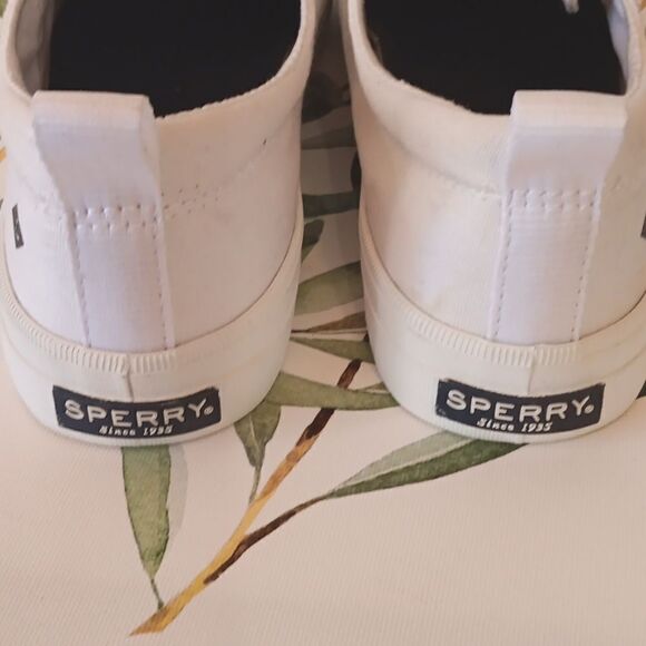 Sperry Top Siders White Canvas Sneakers - Picture 5 of 9